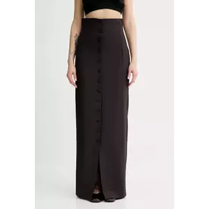 Remain fustă din amestec de lână culoarea maro, maxi, creion, 502472578 imagine