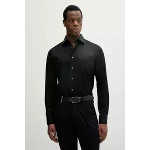 Eton cămașă din bumbac culoarea negru, cu guler clasic, slim, 100012342 imagine
