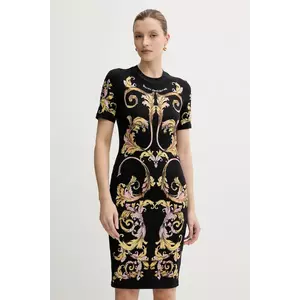 Versace Jeans Couture rochie culoarea negru, mini, mulata, 78HAO9P9 JS466 imagine