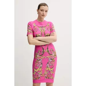 Versace Jeans Couture rochie culoarea roz, mini, mulata, 78HAO9P9 JS466 imagine