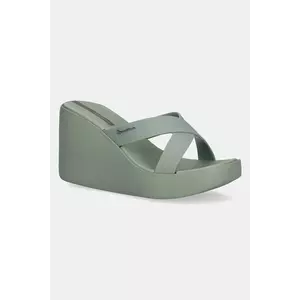 Ipanema papuci HIGH FASHION culoarea verde, toc pana, 83646-BD680 imagine