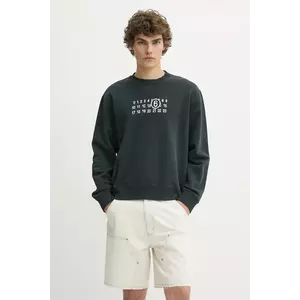 MM6 Maison Margiela hanorac de bumbac culoarea negru, cu imprimeu, SH2GU0021 imagine