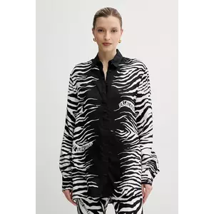 Versace Jeans Couture cămașă culoarea negru, cu guler clasic, relaxed, 78HAL2P2 NS635 imagine