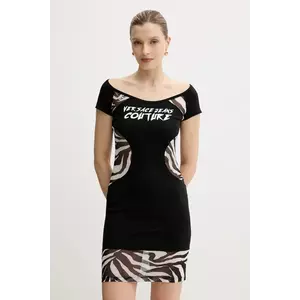 Versace Jeans Couture rochie culoarea negru, mini, mulata, 78HAO9A6 J0020 imagine