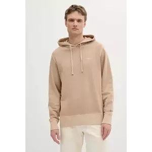 Gant hanorac de bumbac culoarea bej, cu glugă, neted, 2067035 imagine
