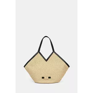 Max Mara Beachwear geantă de plajă culoarea bej, 2516511079600 imagine