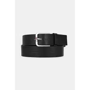 Tommy Jeans curea de piele culoarea negru, AM0AM13413 imagine