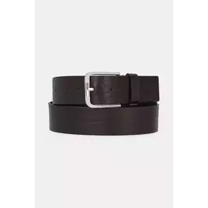 Tommy Jeans curea de piele culoarea maro, AM0AM13413 imagine
