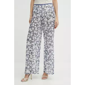MICHAEL Michael Kors pantaloni culoarea bleumain, drept, high waist, MM55128 imagine