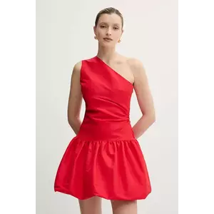 Patou rochie culoarea rosu, mini, evazati, DR1710186 imagine