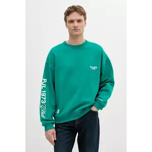 Pepe Jeans hanorac de bumbac COLVILLE CREW culoarea verde, cu imprimeu, PM582841 imagine