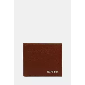 Barbour portofel de piele Lunan Leather Billfold Wallet culoarea maro, MLG0070 imagine