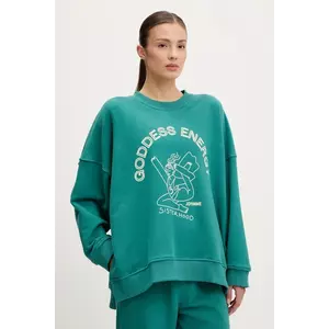 JOYINME bluză Kind Goddess Energy culoarea verde, cu imprimeu, Kind Goddess Energy imagine