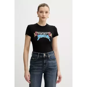 Versace Jeans Couture tricou culoarea negru, 78HAH606 J0035 imagine