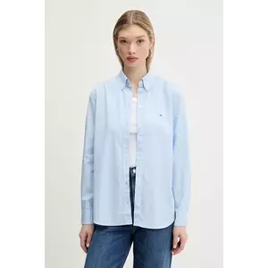 Tommy Jeans cămașă din bumbac cu guler clasic, relaxed, DW0DW20290 imagine