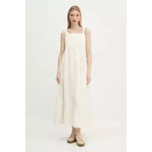 Superdry rochie culoarea bej, mini, evazati, W8011872A-ZEA imagine
