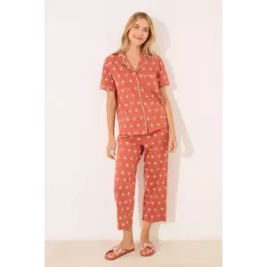 women'secret pijamale de bumbac culoarea portocaliu, bumbac, 3139909 imagine