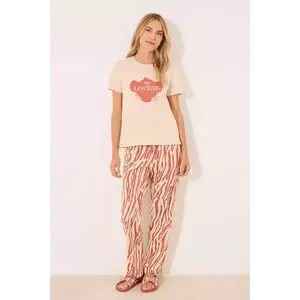 women'secret pijamale de bumbac The Lion King culoarea bej, bumbac, 3139907 imagine