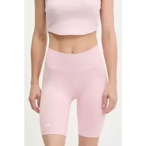 Under Armour pantaloni scurți de antrenament Train Seamless culoarea negru, neted, high waist, 1379151 imagine