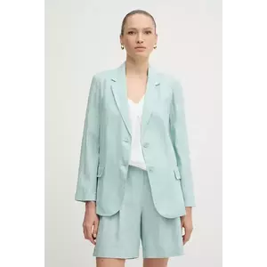 United Colors of Benetton sacou de in culoarea verde, un singur rand de nasturi, neted imagine