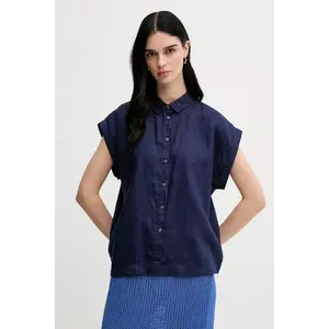 United Colors of Benetton camasa de in culoarea bej, cu guler clasic, regular imagine