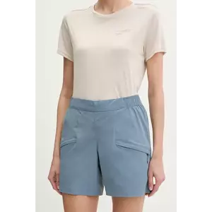 Helly Hansen pantaloni scurți outdoor Elv Light uni, high waist, 63304 imagine