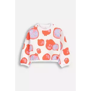 Coccodrillo hanorac de bumbac pentru copii culoarea alb, cu imprimeu, TROPICAL STORY GIRL KIDS imagine