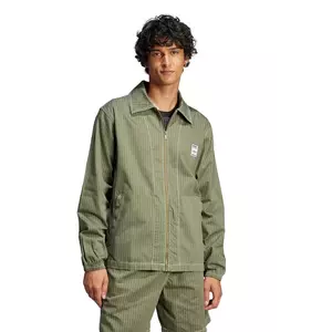 adidas Originals geacă tip cămașă Wabash Nylon Coach bărbați, culoarea verde, de tranzitie, JP4484 imagine