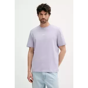 BOSS tricou BOSS ORANGE barbati, culoarea violet, cu imprimeu, 50473278 imagine