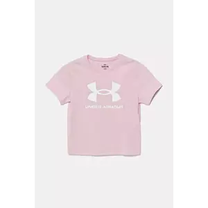 Under Armour tricou copii BIG LOGO SS culoarea roz, 1389756 imagine