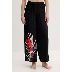 Desigual pantaloni de plaja COLIBRÍ PANT culoarea negru, 25SWMW02 imagine