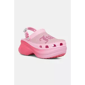 Crocs papuci Juicy Couture Bae Clog culoarea roz, cu platforma, 211104.90H imagine