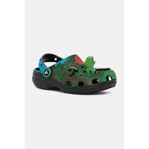 Crocs papuci CLASSIC MINECRAFT CLOG KIDS culoarea verde, 210830 imagine