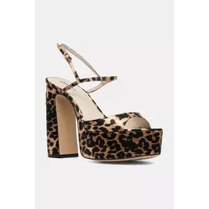 Naked Wolfe sandale Fire culoarea maro, Fire Satin Leopard imagine
