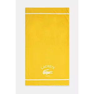 Lacoste prosop de plajă din bumbac LORIGINE Jaune 90 x 160 cm culoarea galben imagine