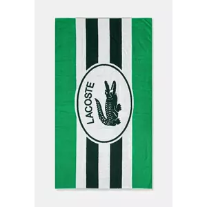 Lacoste prosop de plajă din bumbac LBADGE Vert 90 x 160 cm culoarea verde imagine