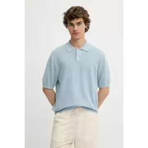 Levi's polo de bumbac culoarea maro, neted, A7294 imagine