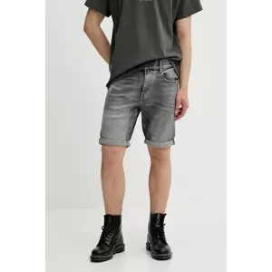 G-Star Raw pantaloni scurti jeans culoarea gri imagine