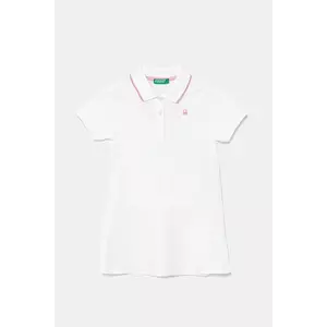 United Colors of Benetton rochie fete culoarea alb, mini, evazati, 3F9HGV00Z imagine
