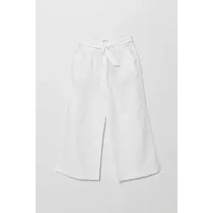 United Colors of Benetton pantaloni de in pentru copii culoarea alb, neted, 43WBCF01W imagine
