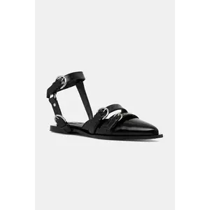 Alohas balerini de piele Thalara culoarea negru, cu toc deschis, S100838-01 imagine