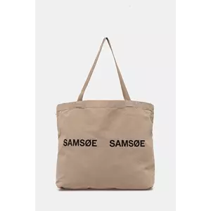 Samsoe Samsoe geantă FRINKA culoarea bej, F20300113 imagine