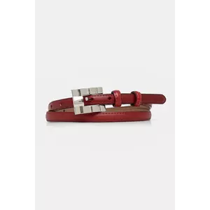 Answear Lab curea de piele femei, culoarea rosu imagine