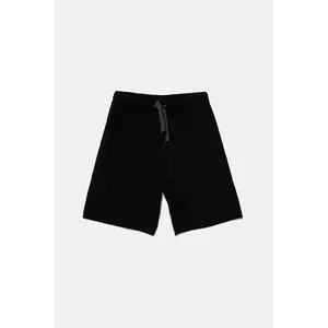 United Colors of Benetton pantaloni scurți din bumbac pentru copii culoarea negru, talie reglabila, 3BL0C903L imagine