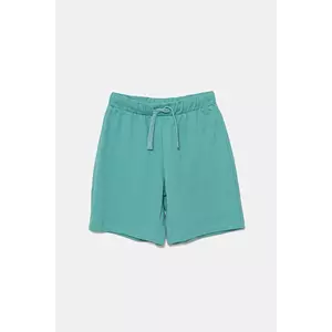 United Colors of Benetton pantaloni scurți din bumbac pentru copii culoarea turcoaz, talie reglabila, 3BL0C903L imagine