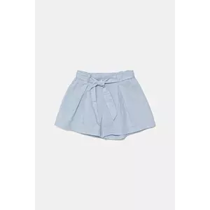 United Colors of Benetton pantaloni scurți de in pentru copii uni, talie reglabila, 43WBG902G imagine