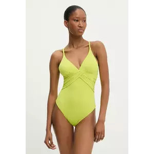 Answear Lab costum de baie dintr-o bucată culoarea verde, cupa usor rigidizata imagine