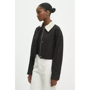 Answear Lab jacheta de bumbac culoarea negru, de tranzitie imagine