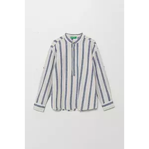 United Colors of Benetton cămașă de in pentru copii culoarea bej, 52VMCQ03V imagine