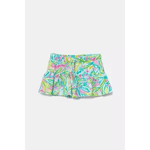 United Colors of Benetton pantaloni scurți din bumbac pentru copii culoarea verde, modelator, talie reglabila, 34VAG901X imagine